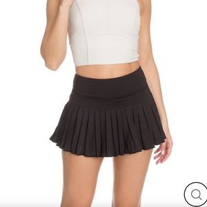 COPY - NWOT gold hinge black pleated tennis skirt